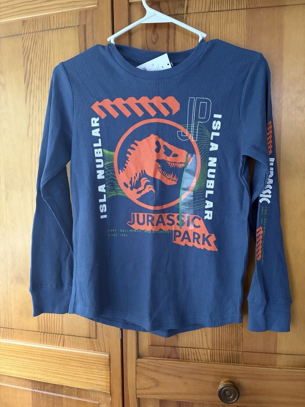 YOUTH Jurassic Park Shirt Thermal Longsleeve Graphic M